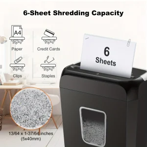 6-Sheet Cross-Cut Paper Shredder