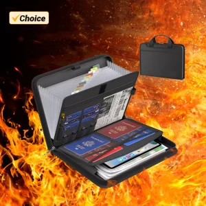 Black Organ File Folder Hand Drawer Multi Compartment Organizer