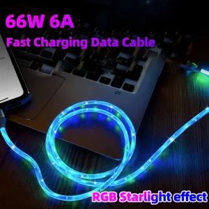 Color Light USB C Fast Charging Cable