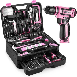 Home Mechanic Toolbox with 12V Power Cordless Drill